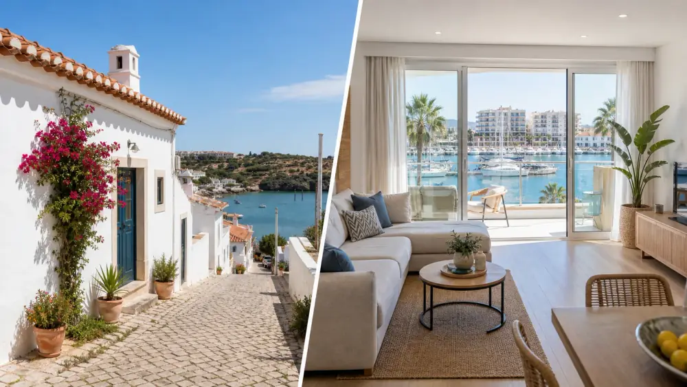 Comparação realista entre casa em Ferragudo e apartamento em Portimão remodelados