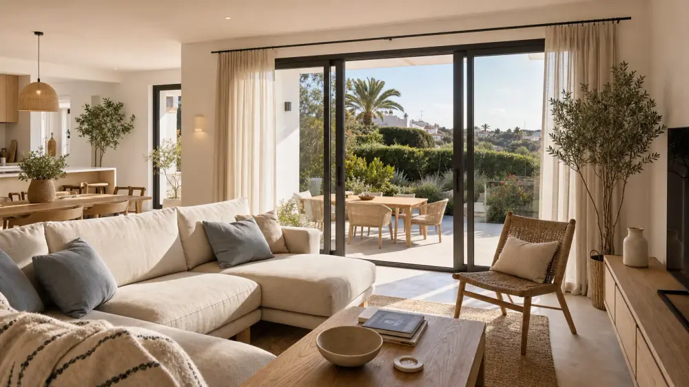 Segunda residência renovada em Alvor com terraço e interiores luminosos